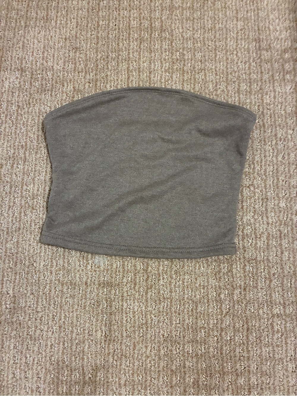 SHEIN Gray Strapless Tube Crop Top